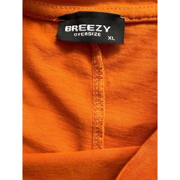 Mickey Mouse Skull Tee Orange Halloween Oversized Organic Cotton HA HA HA XL - Picture 5 of 5